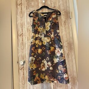Tabitha by Anthropologie Tema floral quilted sleeveless dress sheath Size 6